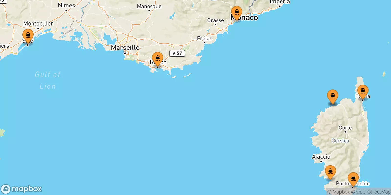 Ferries de Francia a Francia