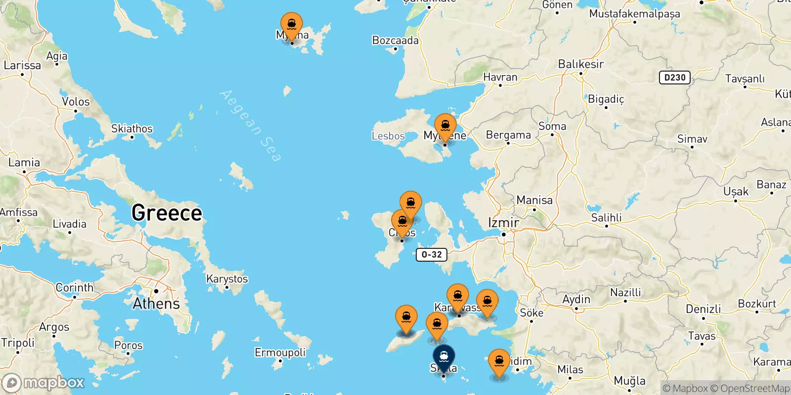 Ferries de Islas Del Egeo a Patmos