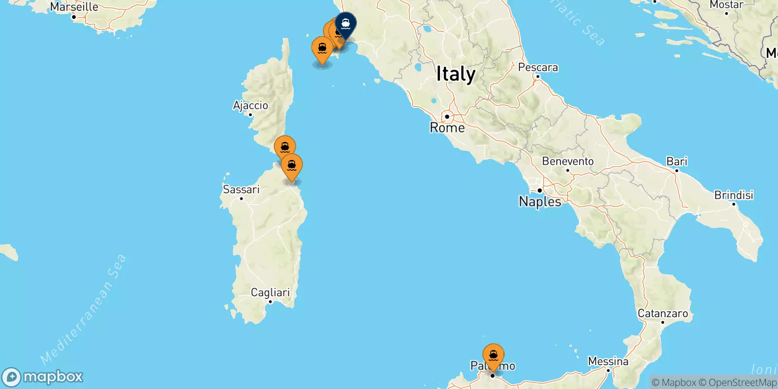 Ferries de Italia a Piombino