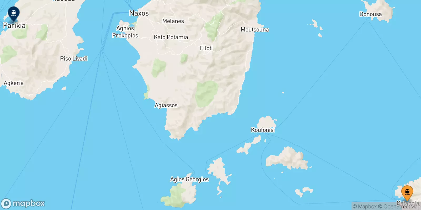 Ferries de Katapola (Amorgos) a Paros