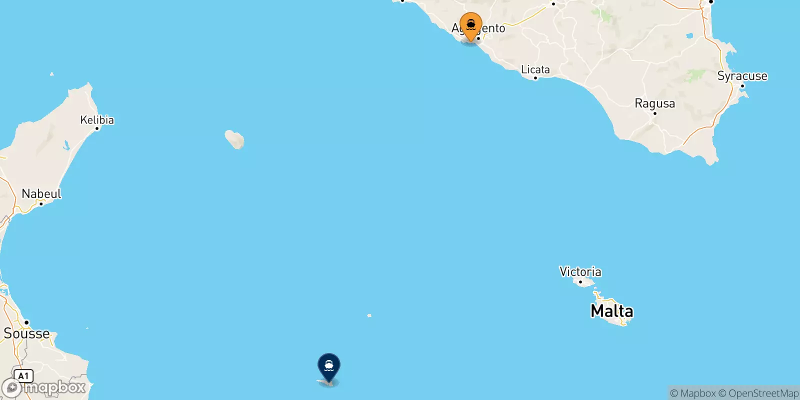 Ferries de Sicilia a Lampedusa