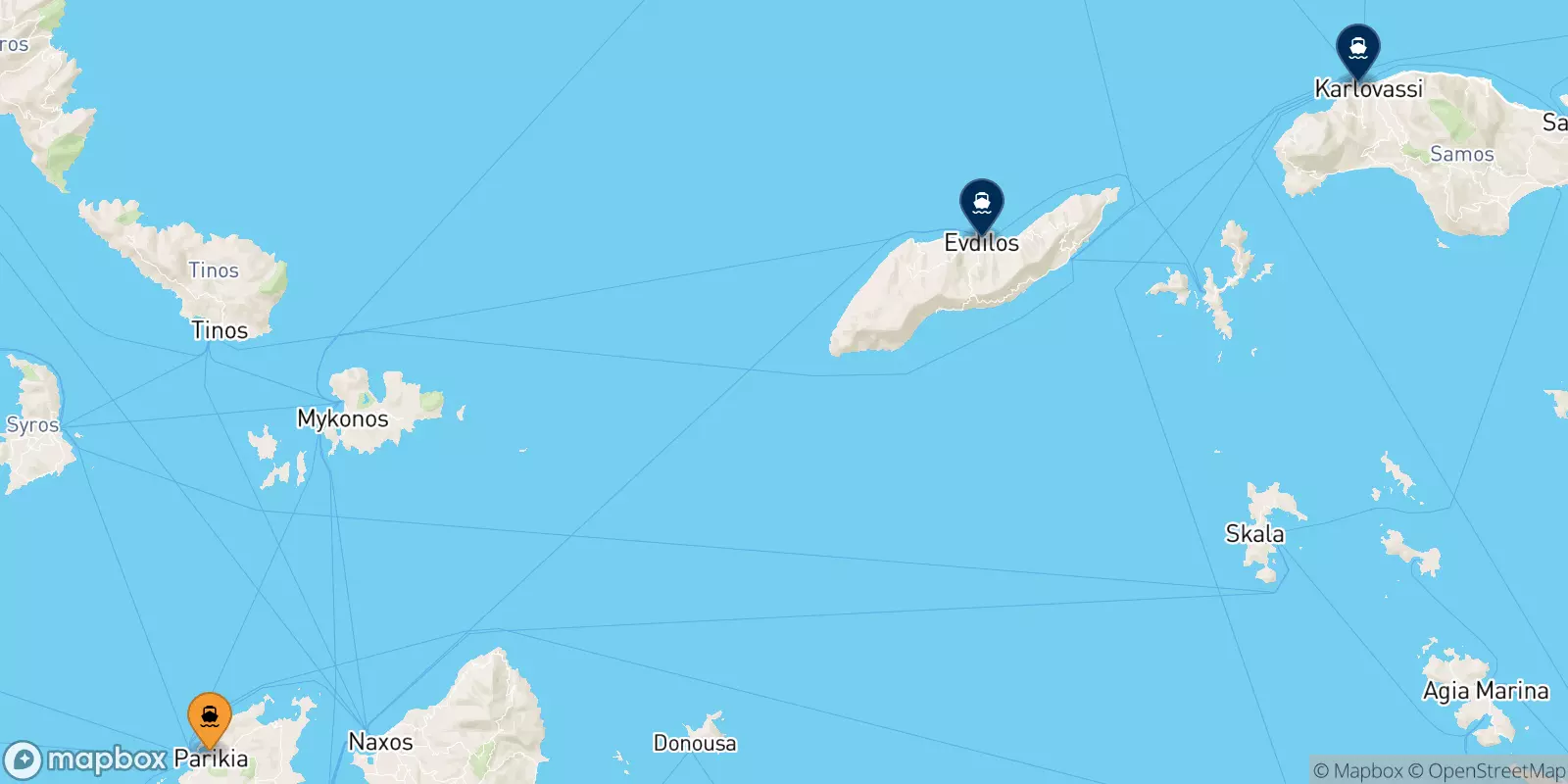 Ferries de Paros a Islas Del Egeo