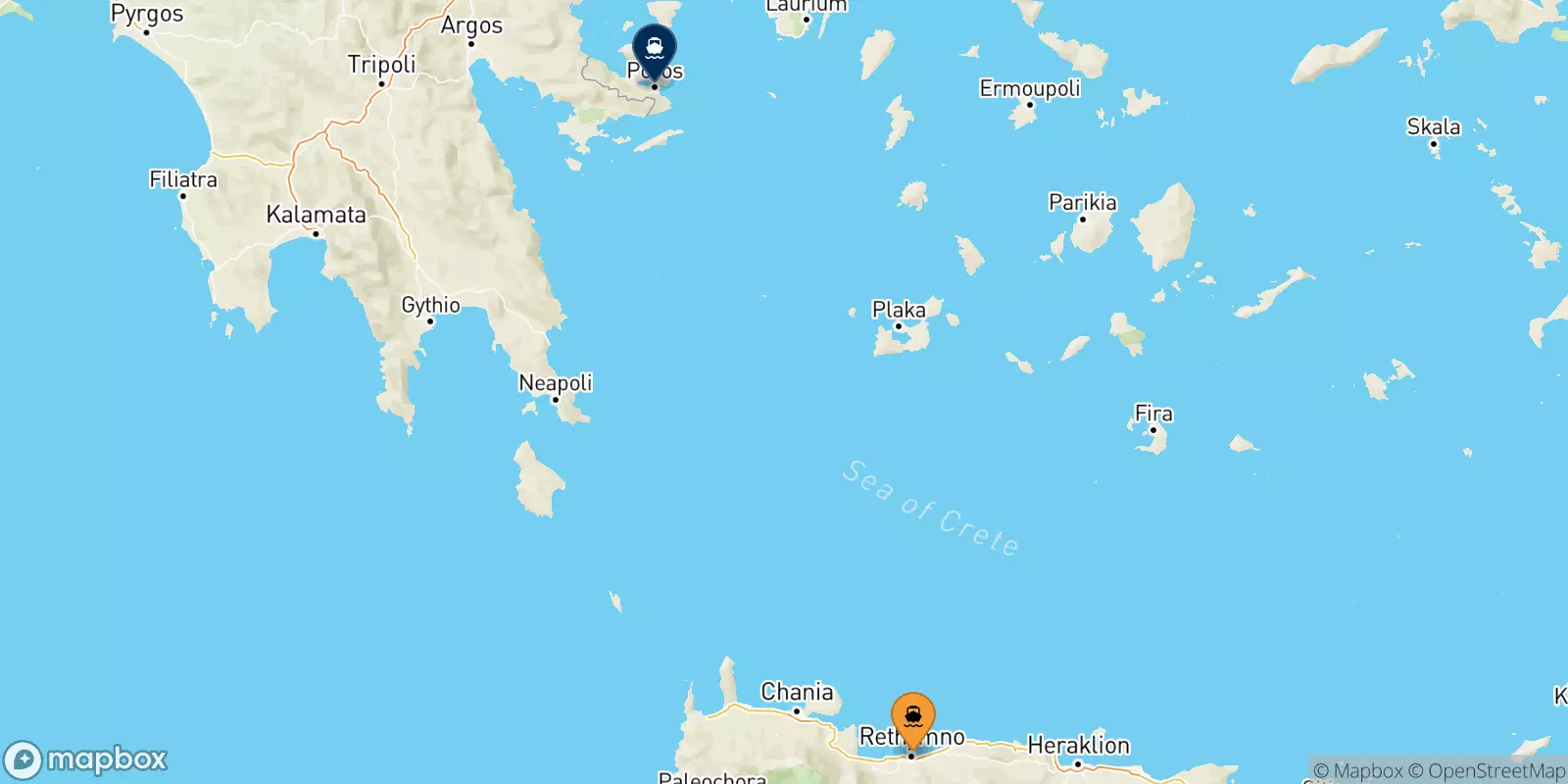 Ferries de Myli (Agistri) a Poros