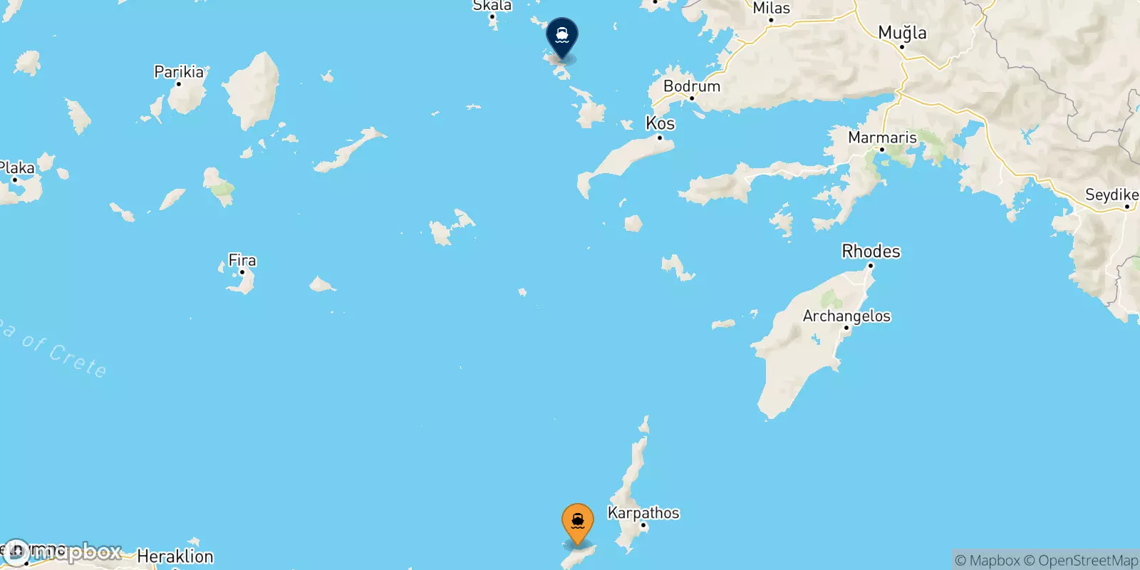 Ferries de Kasos a Leros