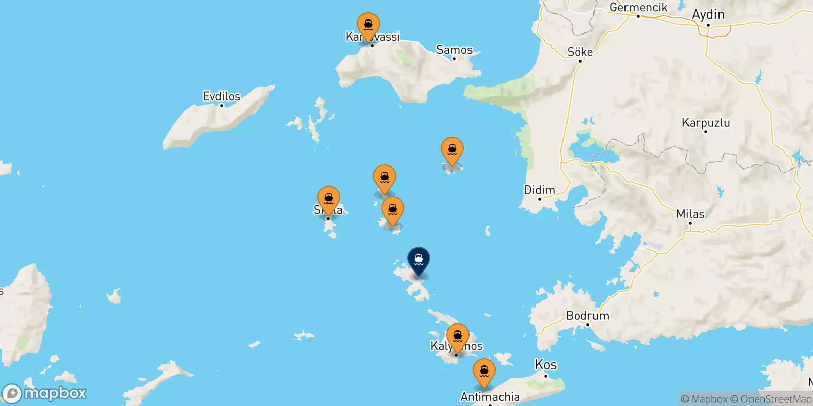 Ferries de Grecia a Agia Marina (Leros)