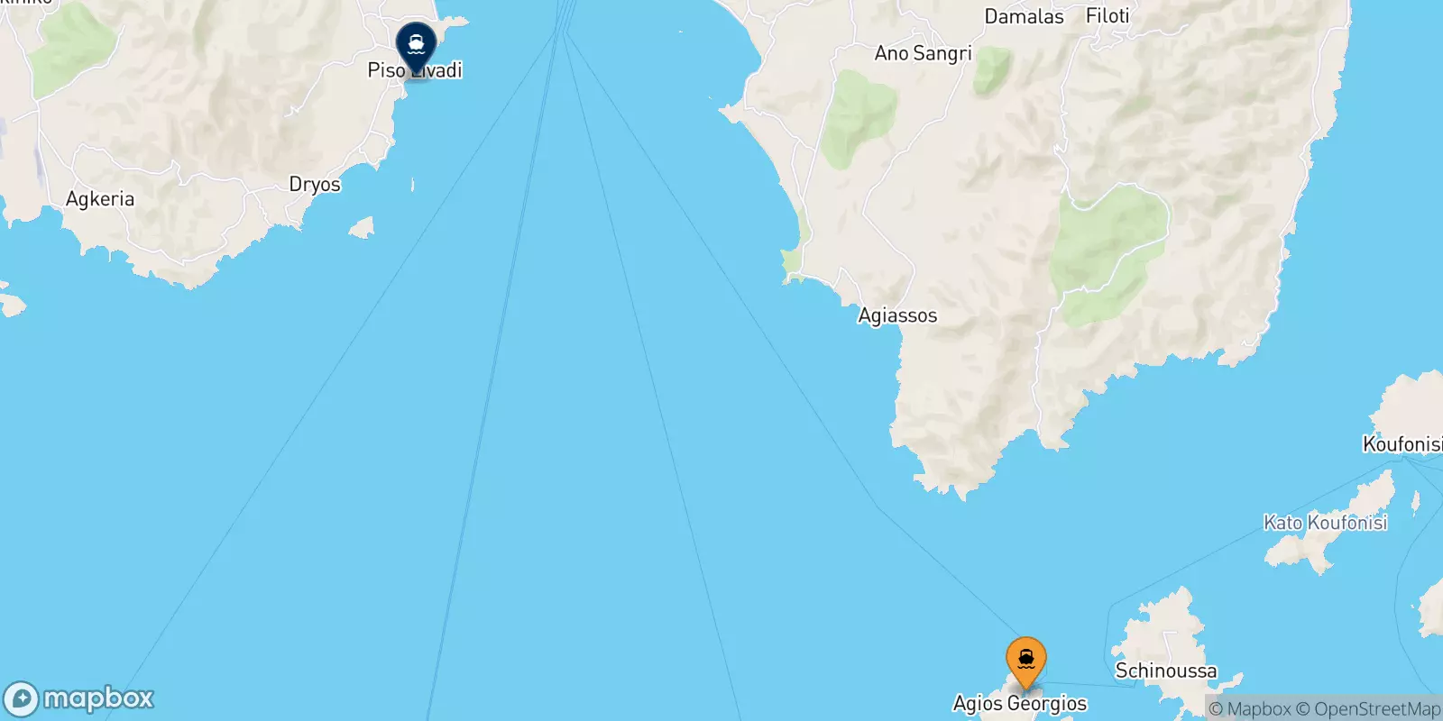 Ferries de Iraklia a Piso Livadi (Paros)