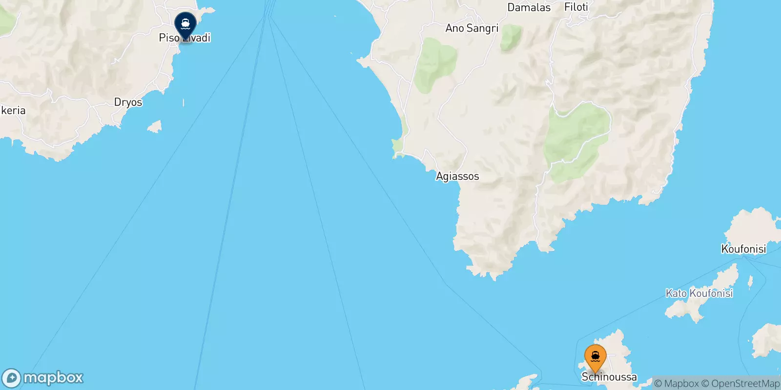 Ferries de Schinoussa a Piso Livadi (Paros)