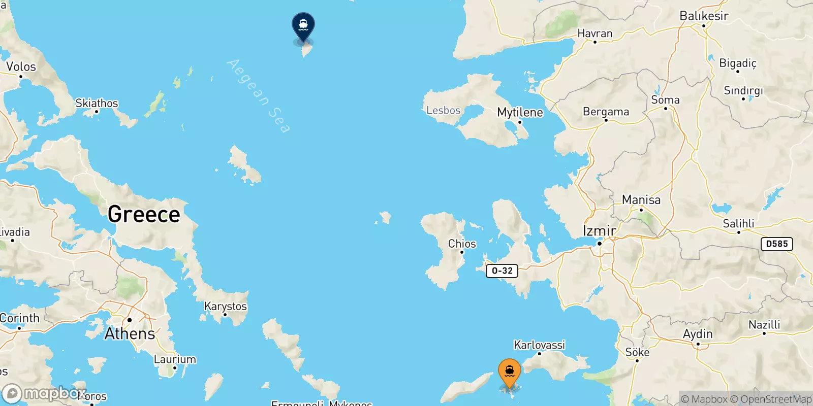 Ferries de Fourni a Agios Efstratios