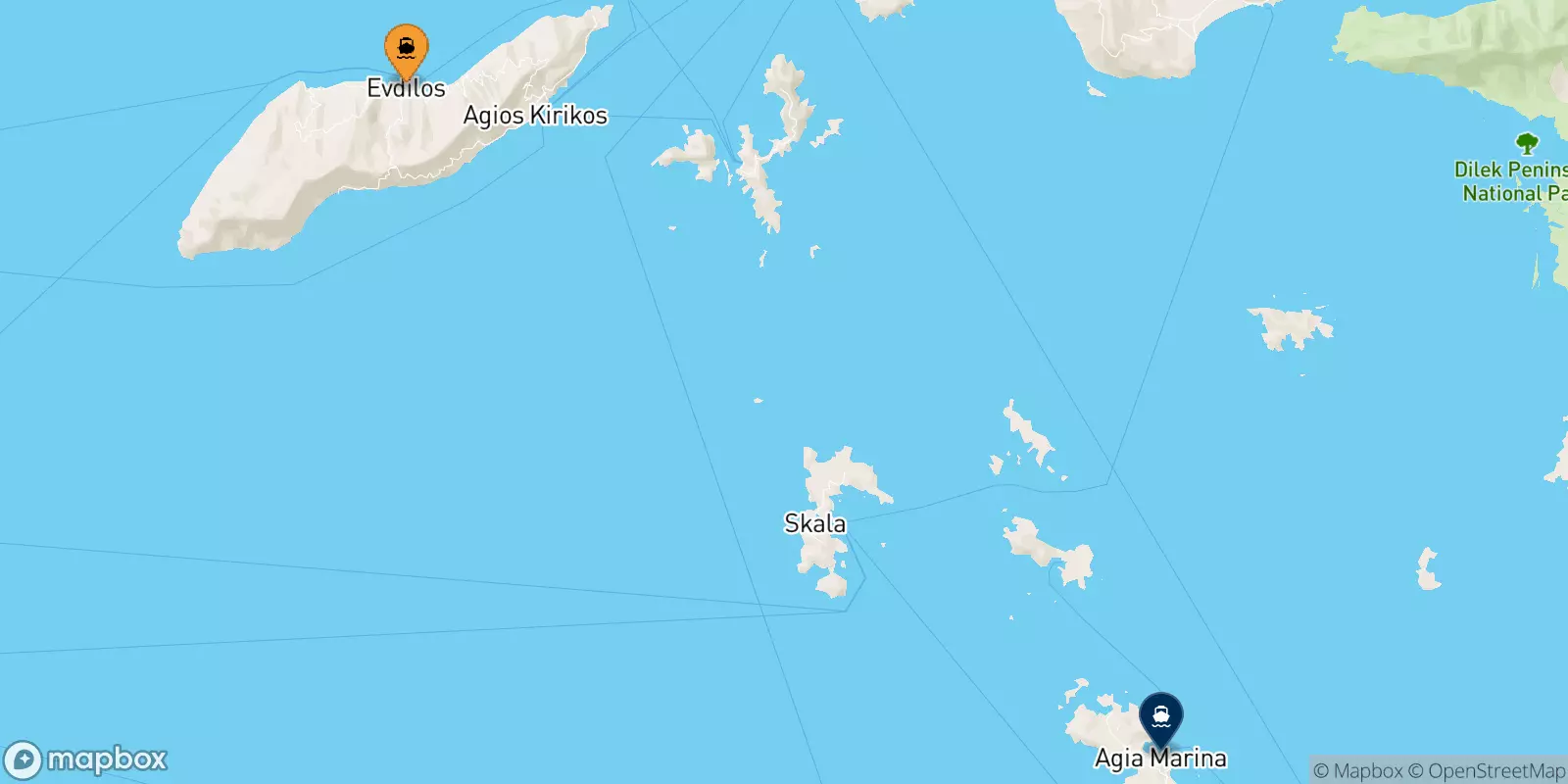 Ferries de Evdilos (Ikaria) a Leros