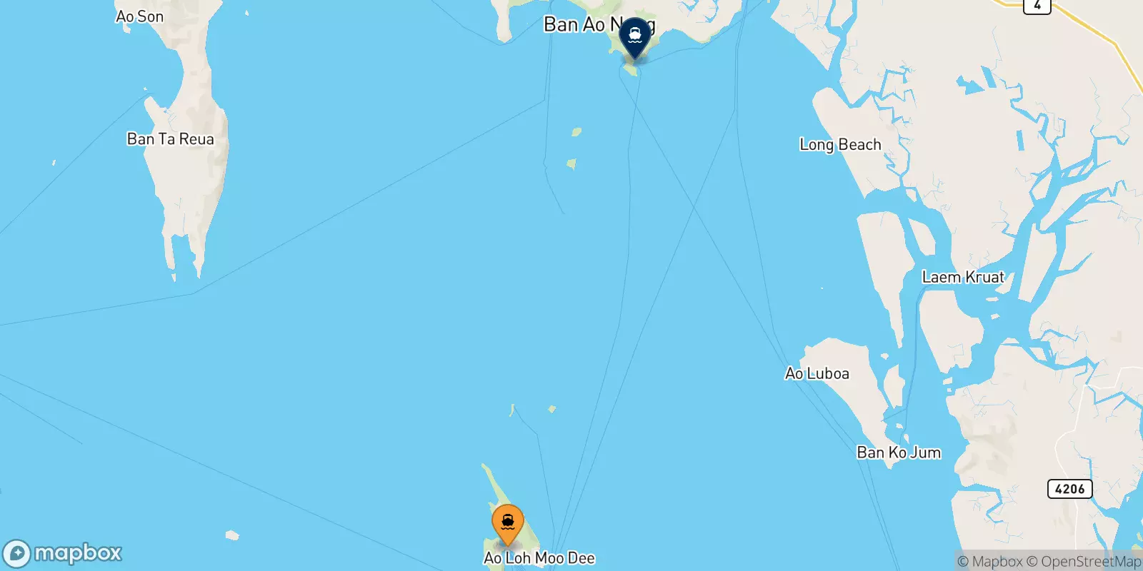 Ferries de Islas Phi Phi a East Railay Bay Beach Floating Pier